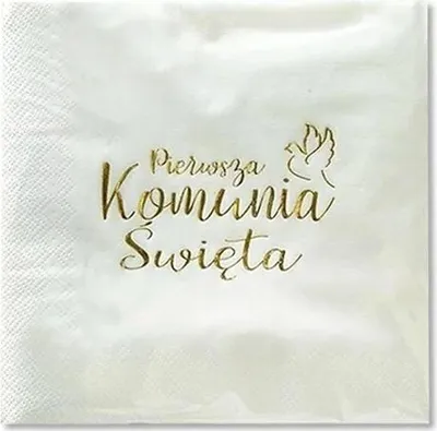 Immagine prodotto di Tovaglioli per la prima comunione, 33x33 cm, 20 pezzi.