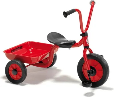 Produktbild von Winther MINI Krippendreirad mit Wanne – Robustes Dreirad für Kinder von 2-4 Jahren – Perfekt zum Transport von Spielzeug und Sand