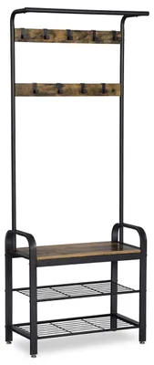 Immagine prodotto di Appendiabiti - Leobert - Marrone Rustico/Nero - 72 X 33,7 X 183 Cm