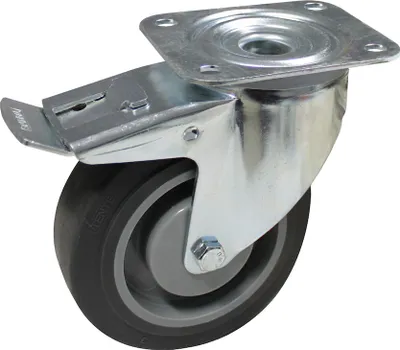 Produktbild von Ersatzräder mit Bremse | Ø12,5cm | Traglast 180kg | verzinkt