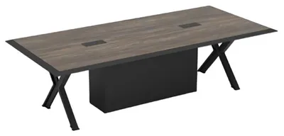 Image de Bureau Bureau rectangulaire Bureau Gris Noir Bois