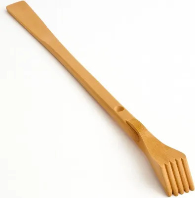 Zdjęcie produktu dla Łyżka do butów bukowa 60 cm 2w1 – drapak i masażer do pleców