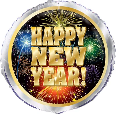 Produktbild von Unique Party - Rund - Folienballon "Happy New Year" - Folie SG29054 (Einheitsgröße) (Bunt)
