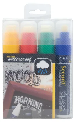 Produktbild von Securit SMA820-V4, Blau, Grün, Rot, Gelb, Block, Geruchlos, 4 Stück(e)