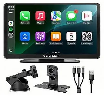 Produktbild von Siltcon® CarPlay Display 7 Zoll – Wireless Apple CarPlay & Android Auto – Navi Auto – IPS Touchscreen – AUX/FM/BT – Universal