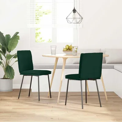 Immagine prodotto di vidaXL Sedie da pranzo 2 pz. Velluto verde scuro