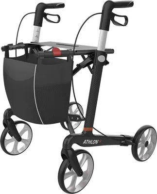 Produktbild von ATHLON SL Carbon Ultralight Rollator - 50 cm Schwarz Soft Wheels