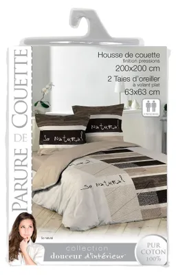 Produktbild von SO Natural Bettwäsche 3 Pieces 200 x 200 cm Druckt 42 Fäden Allover SO Natural Baumwolle 200 x 200 cm