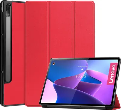 Zdjęcie produktu dla Pokrowiec na tablet Lenovo Tab P12 Pro 12,6 cala Slim Case z funkcją podstawki i funkcją automatycznego usypiania/budzenia czerwony