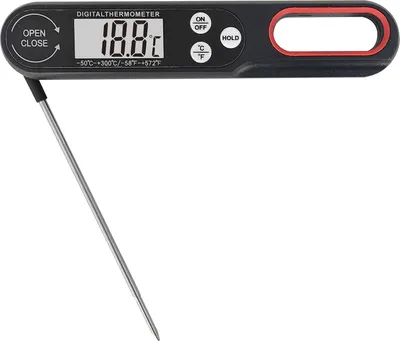 Produktbild von Faltbares Fleischthermometer mit langer Sonde, schnell und präzise mit digitaler Anzeige, für Küche, Grill und BBQ
