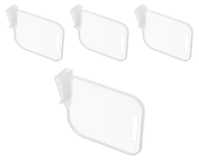 Kühlschrank-Organizer-Trennwände, 4 Stück, transparent, 5,1x7,1 cm