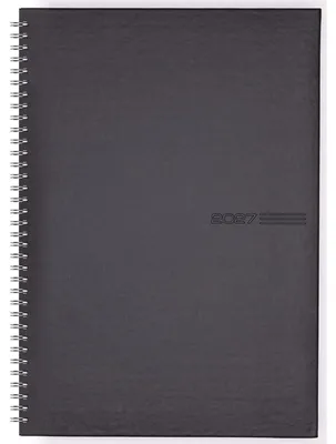 Produktbild von Buchkalender Euro-Timer 1 Woche/2 Seiten schwarz 2027
