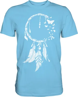 Produktbild von Traumfänger Schmetterlinge T-Shirt – Sky Blue / M