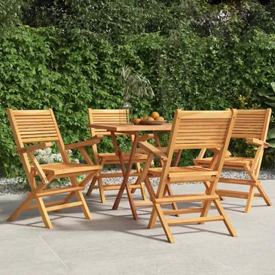 Productafbeelding van vidaXL Klapstoelen, 4 stuks, 55 x 62 x 90 cm, massief teakhout