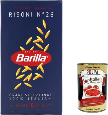 Produktbild von 10x Pasta Risoni Nr. 26 italienisch Nudeln 500 g pack + Italian Gourmet polpa 400g