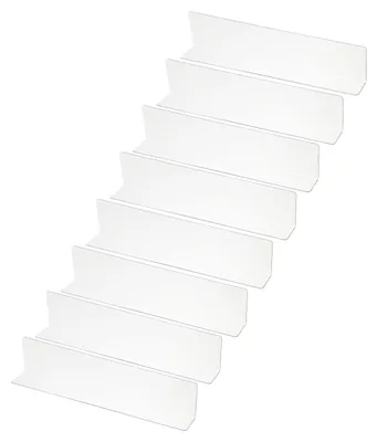 8er-Pack Acryl-Plattenseparatoren, 11,1 x 1,2 x 2,4 cm, transparent