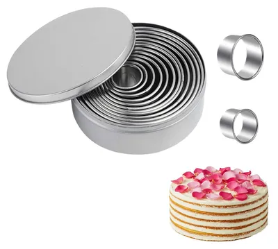 12 runde Ausstechformen aus Edelstahl, 2,5–11,3 cm, für Kekse & Desserts