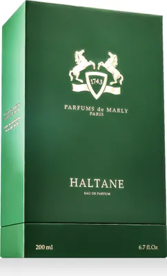 A green box for Parfums de Marly Haltane Eau de Parfum.