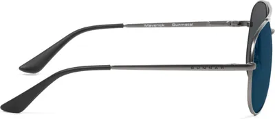 Zdjęcie produktu dla Gunnar Optiks Maverick, Owalny, Klasyka, Srebrny, Stal nierdzewna, 5,7 cm, 1,4 cm