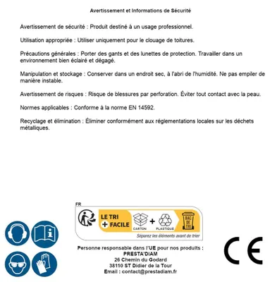 Image de 7 200 Pointes Roofing Brut 16° (Coil) - 3.05/10x45 mm - D-Work