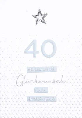 Produktbild von 40 GEBURTSTAG  Serie Diamond  Glückwunschkarte im Format 116x166cm mit