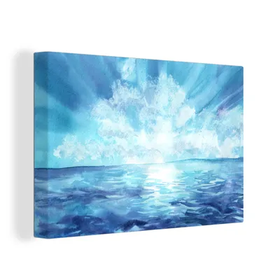 Zdjęcie produktu dla OneMillionCanvasses® - Obraz na płótnie - 150x100 cm, Morze - Niebo - Słońce, dekoracja ścienna z nadrukiem