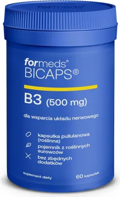 Productafbeelding van ForMeds BICAPS B3 Vitamine B 500 mg, Niacine (Nicotinezuur), 60 capsules