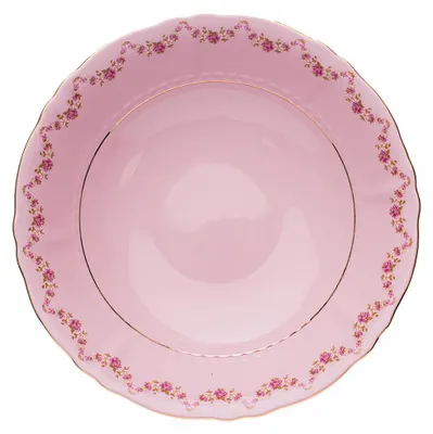 Image de Compotier, 26 cm, porcelaine rose, fleurs, Leander