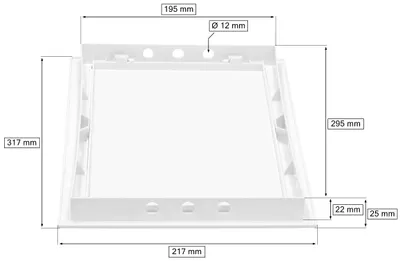 Produktbild von KOTARBAU® Revisionstür Revisionsklappe 20x30 cm zum Lackieren Schnappverschluss Revitür  Inspektionstür Zugangstür Wartungsklappe Serviceklappe Trockenbau Reinigungsklappe Kunststoff Weiß