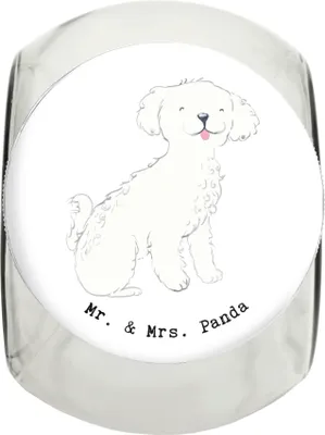 Produktbild von Mr. & Mrs. Panda Dose Bichon Frisé Lebensretter L 870ml - Weiß - Geschenk, Keksdose, schraubglas, Vorratsbehälter, Vorratsglas, glasbehälter