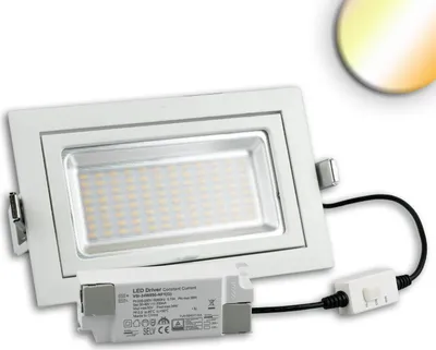 Produktbild von ISOLED 115993 LED Shop-Downlight Box, 32W, ausschwenkbar, weiß, ColorSwitch 3000|4000|6000K, dimmbar