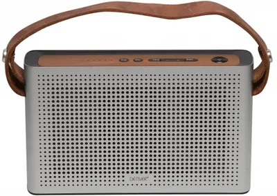 Immagine prodotto di Altoparlante Bluetooth MK2 Denver BTS-200 color argento dal design retrò con supporto in pelle da 2 x 5W