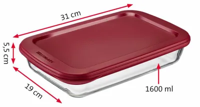 Zdjęcie produktu dla WESTMARK Aufschnittschale Glas 1600ml 1 Stck. 106755 (EKB)