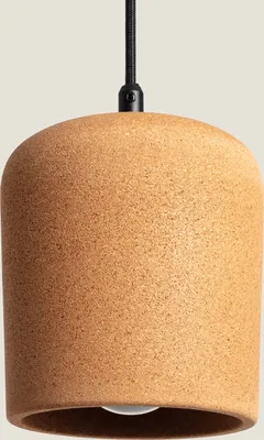 Produktbild von Pendelleuchte aus Metall und Kork Krobia Braun