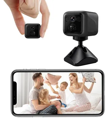 Produktbild von Mini WLAN HD Kamera – Überwachungskamera (4×3,5×3,5 cm, 39 g) – Mit Nachtsicht, Bewegungserkennung, AP-Hotspot & Zwei-Wege-Audio – ideal für Zuhause & Reise