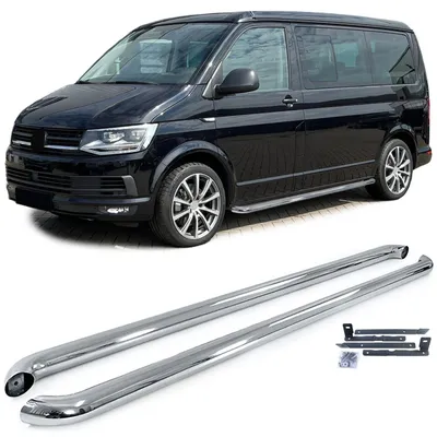 Productafbeelding van Carparts-Online Trappen voor VW T5 T6 T6.1 korte wielbasis zijbuizen RVS