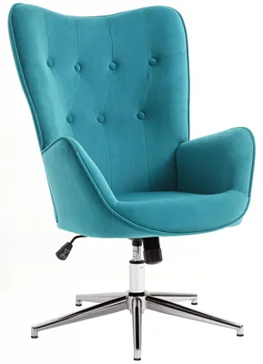 Produktbild von Bš¹ro- und Loungesessel aus Samt, drehbar, mit Armlehnen und h?henverstellbar, blau
