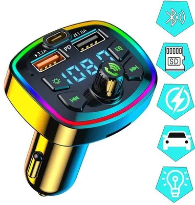Zdjęcie produktu dla Zestaw głośników samochodowych z Bluetooth, funkcją odtwarzania plików MP3 i funkcją szybkiego ładowania