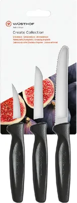 Produktbild von WÜSTHOF Küchenmesser Set, schwarz, 3-teilig (1 Set)