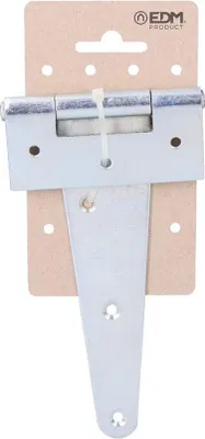 Image de Charnière T Acier Zingué Blanc, Robuste - Edm