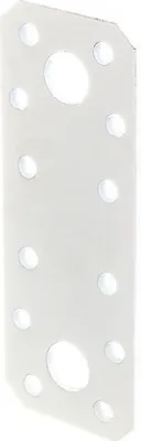 Produktbild von Flachverbinder 100 x 35 mm, weiß kunststoffbeschichtet, 1 Stück