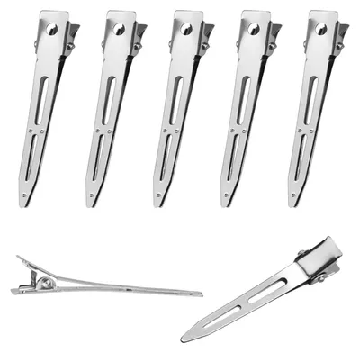 Produktbild von 70 Haarspangen in Entenschnabelform für Damen, 5,5 cm lange Metallhaarspangen, Krokodilhaarspangen, silberfarben, Haarspangen, Friseurbedarf für Damen, Lockenfixierer für DIY-Frisuren