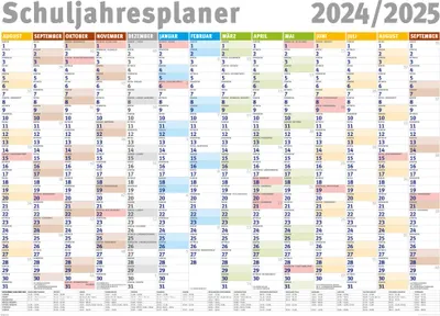 Produktbild von Schuljahresplaner 2024 und 2025 Wandplaner Kalender Giant Xxl Poster 140x100 cm
