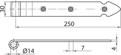 Produktbild von Bandscharnier "25" ohne Haken