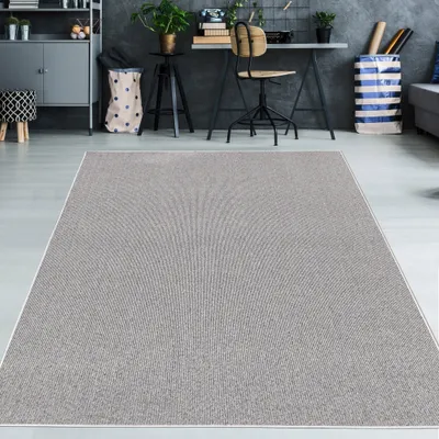 Produktbild von Teppich mit einfarbigen Design in grau Größe - 240 x 340 cm