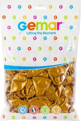 Produktbild von Metallic-Ballons, gold, 30 cm, 100 Stück – Godan