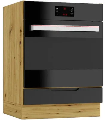 Obrázek produktu pro Skříňka na vestavnou troubu DK60 ELLEN 07 dub artisan / černá