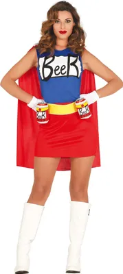 A woman in a superhero costume.