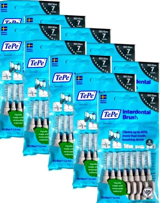 Produktbild von 10x  TePe Original Interdentalbürsten - 1,3 mm  grau - 10x 8 Stück