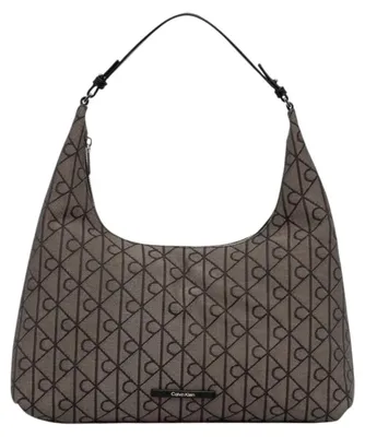 Produktbild von Calvin Klein EMBLEM JACQUARD SHOULDER BAG Damen Tasche Schwarz : Größe - UNICA Größe: UNICA